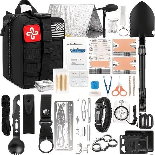 250-Piece Survival First Aid Kit IFAK EMT with Molle Bag Outdoor Emergency Gear Camping Hunting Hiking Home Trauma Kit