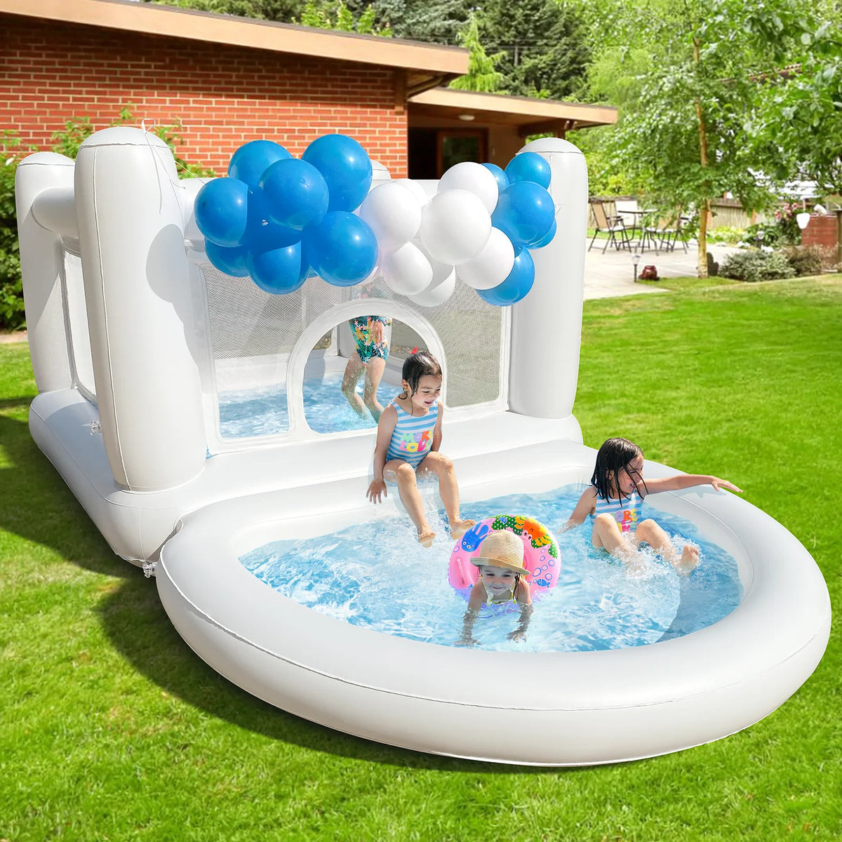 Vancen Inflatable Kids Bouncer With Attached Ball Pit Combo