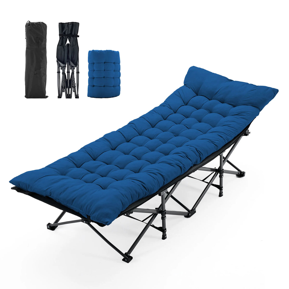 JHK Portable Folding Camping Cot With Storage Bed