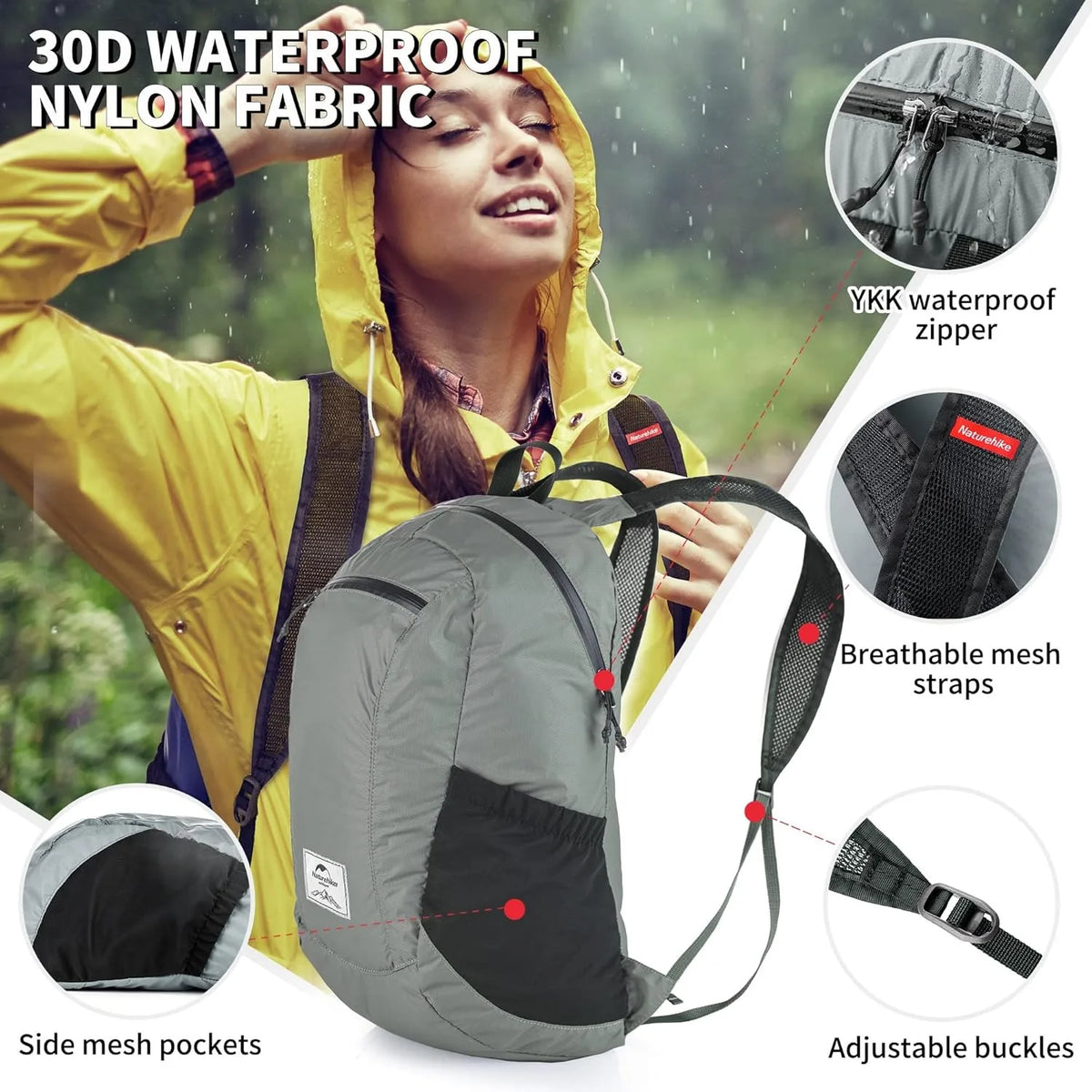 Naturehike Ultralight Waterproof Foldable Outdoor Hiking Backpack