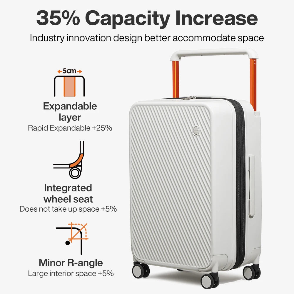 Mixi Expandable Carry On Luggage Spinner Wheels Tsa Lock